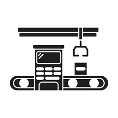 Machinery icon vector on white background
