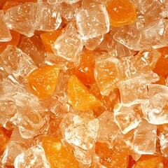 Sparkling Ice Cubes and Orange Slices Blend