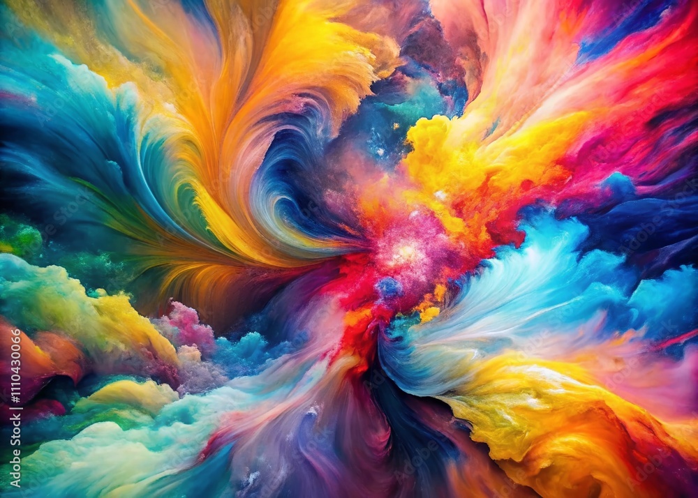 Aufkleber vibrant abstract color painting background with bright grainy texture and noise effect for creative 
