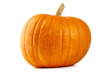Whole pumpkin, isolated on white background.