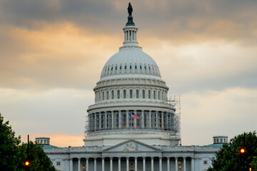 US Capitol Building at sunset - Washington D.C. United States