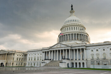 US Capitol Building at sunset - Washington D.C. United States
