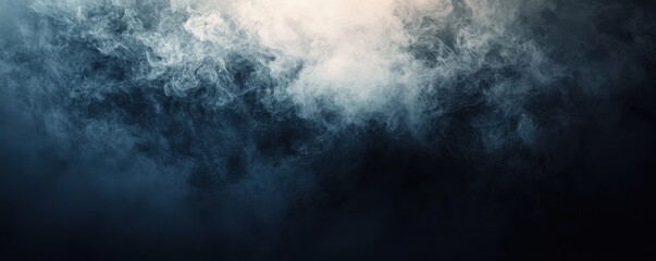 Fototapeta premium A dark, atmospheric scene featuring swirling mist and smoke, creating a moody and mysterious ambiance.