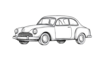 Obraz premium Classic Vintage Car Illustration for Retro Design Projects