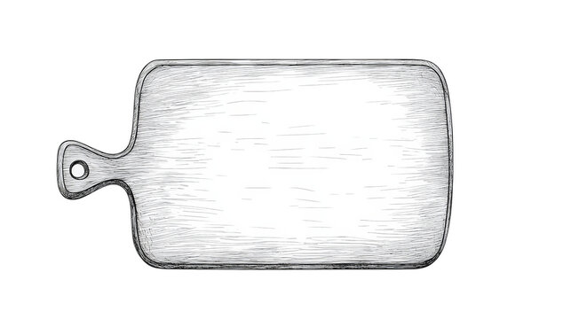recommend clip art: Blank Wooden Cutting Board Outline for Culinary and Kitchen Use