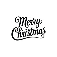 Merry Christmas lettering typography Vector holiday illustration element design