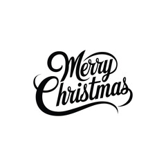 Merry Christmas lettering typography Vector holiday illustration element design