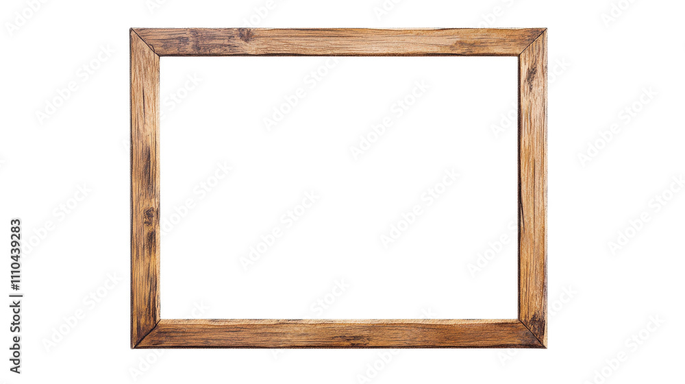 Aufkleber rustic wooden frame with empty space for art or photography display