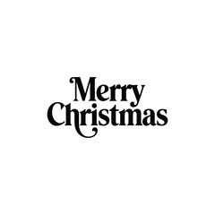 Merry Christmas lettering typography Vector holiday illustration element design