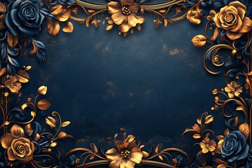 ornate seamless border in Eastern style. Line art element for design, place for text.