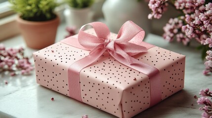 Mini Valentine Notes with Ribbon Mockup. Generative AI