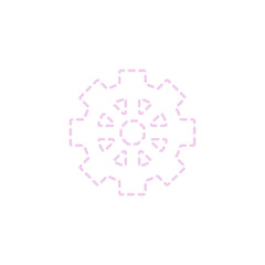 シンプルな波線の設定アイコン♪PNG