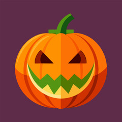 Halloween pumpkin with a smiley face on it