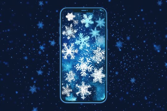 A vertical AI illustration of an iPhone background