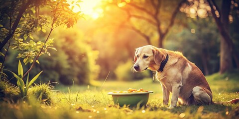 Vintage Style Photography of a Dog with Unusual Yellow Bowel Movements in a Natural Setting, Capturing the Essence of Pet Health and Wellness in a Nostalgic Atmosphere