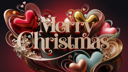 Festive Merry Christmas Greeting Design