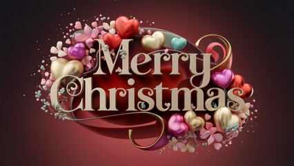 Festive Merry Christmas Greeting Design