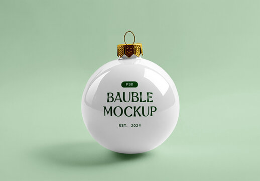 Christmas Bauble Studio Scene Mockup