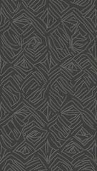 Fototapeta premium Gray Diamond pattern hand drawn design on Black background illustration