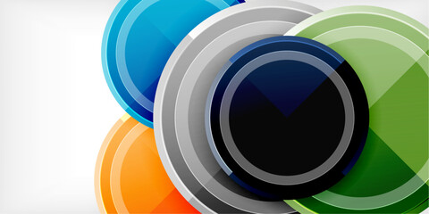 Obraz premium Minimal geometric abstract background. Circle triangle design