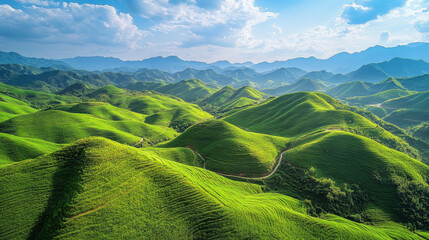 Mountains, lawns, nature