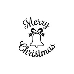 Merry Christmas lettering typography Vector holiday illustration element design