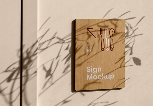 Wood Sing on the Wall Mockup