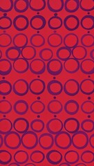 Purple Circle pattern hand drawn design on Red background illustration