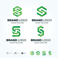 vector S Letter minimalist creative business company Logo Design Free Icon