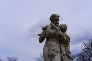 Old sculpture of a man