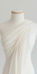 Draped Fabric on Dress Form with Pins

