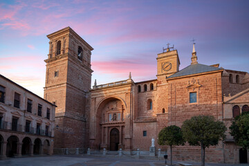 Side view of the church of San Andrés in Villanueva de los Infantes, Ciudad Real, Castilla-La...