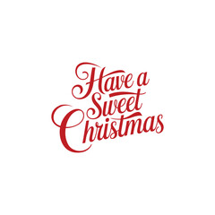 Merry Christmas lettering typography Vector holiday illustration element design