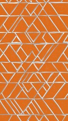 Silver Triangle pattern hand drawn design on Black background illustration