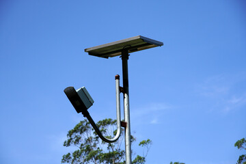 Solar Light with LED Lightening with blue sky background.