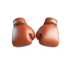 Brown Leather Boxing Gloves Competition Sport Fight