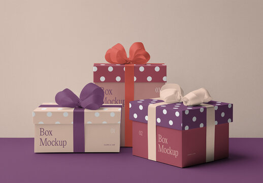 Three Box Mockups