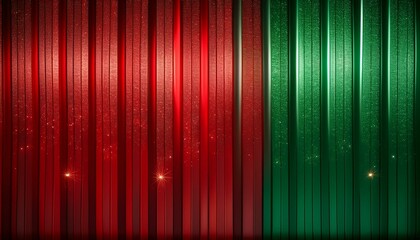 緑と赤のストライプ、程よいキラキラ、光のアクセント、スタイリッシュに仕上げる、クリスマス風な背景画像 Generated by AI