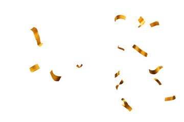 3D gold confetti that floats down to celebrate