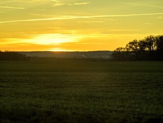 landscape at sunset