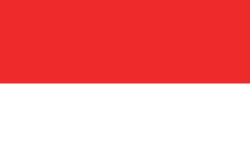 Naklejka premium インドネシア共和国の国旗