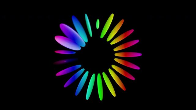 3d render of colorful motion bokeh blur. VJ loop. High quality FullHD footage
