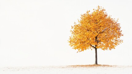 Fototapeta premium tree with autmn leaves isolated on white