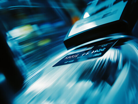 Swiping a credit card at a payment terminal