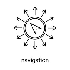 navigation concept line icon. Simple element illustration. 
navigation concept outline symbol design.