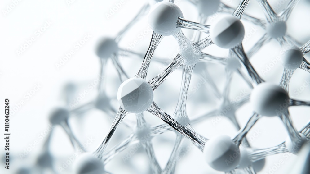 Poster geometry model, showcasing interconnected geometric shapes and nodes that symbolize quantum entangle