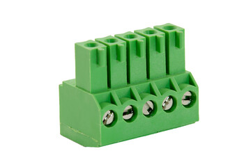 Connector for connecting low-current signals. On a dark background.Transparent background in png.