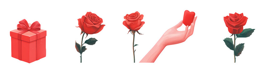 Obraz premium Valentines day on white background