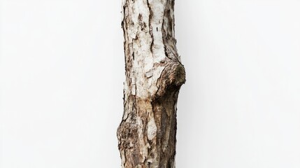 Naklejka premium tree trunk isolated on white
