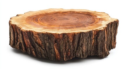 tree trunk isolated on white